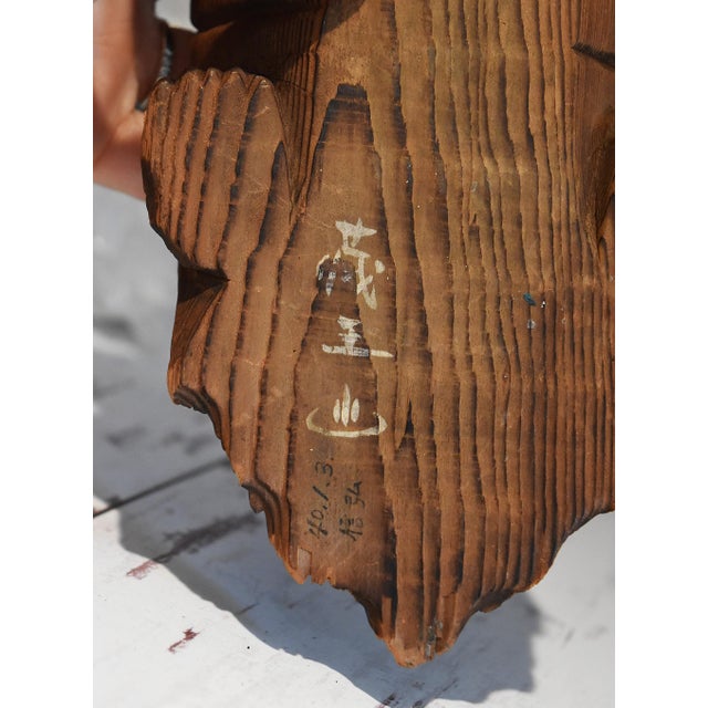 Japanese Hand Carved Wood Minogame Turtle Signed For Sale - Image 12 of 18