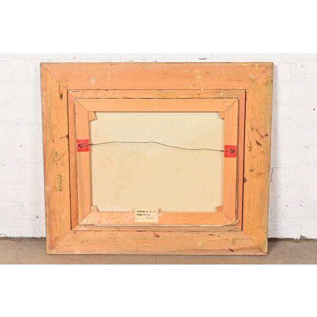 Original Artist Signed Scenic Fall Drive Oil Painting in Carved Giltwood Frame For Sale - Image 11 of 12