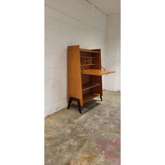 Vintage Secretaire with Desk Function, 1950s For Sale - Image 10 of 12