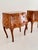 Pair of Italian Bombe Commodini W Geometric Marquetry and Brass Hardware, 1950s For Sale - Image 10 of 16