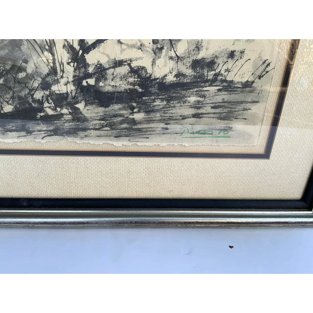 Wood “Fawn and the Maiden” Pablo Picasso Framed Lithograph For Sale - Image 7 of 8