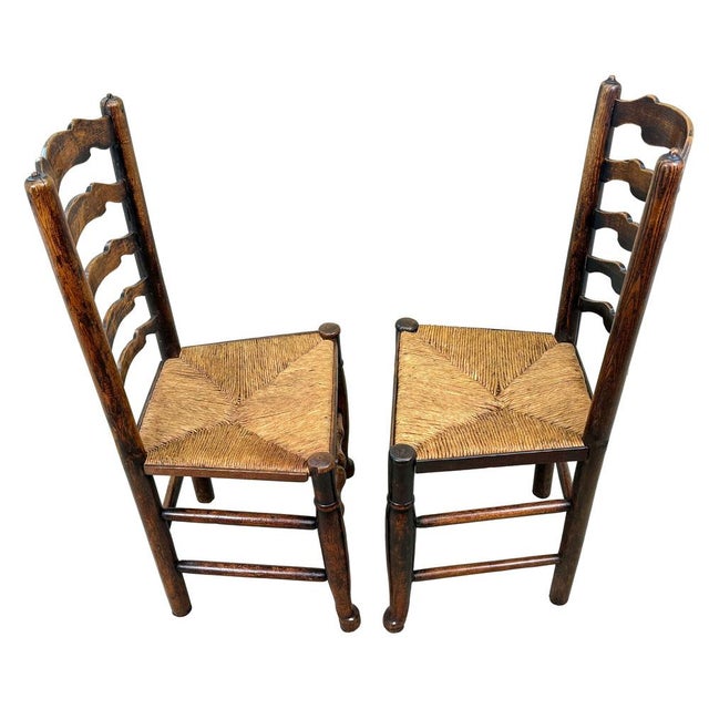Georgian Farmhouse Ladderback Dining Chairs, Early 19th Century, Set of 10 For Sale - Image 10 of 18