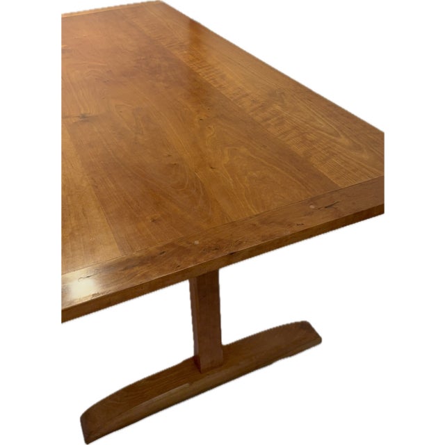 Vintage Thos Moser Cherry Trestle Table For Sale In Denver - Image 6 of 10