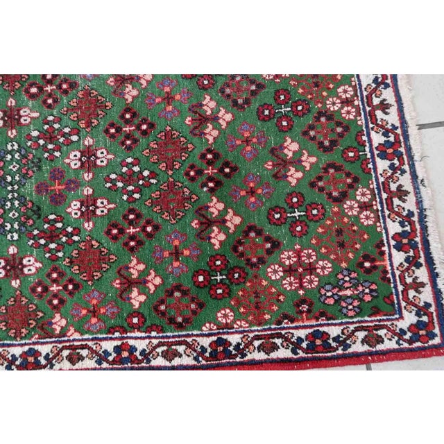 1930s Handmade Antique Persian Joshagan Runner 1.8' X 4.8' For Sale - Image 11 of 12