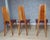 Vintage Leather and Wooden Chairs, 1960s, Set of 6 For Sale - Image 4 of 9