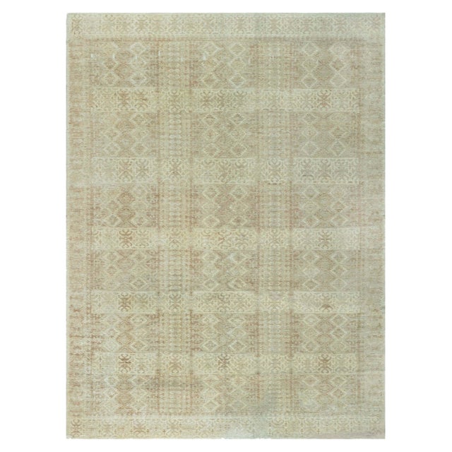 Modern Samarkand Geometric Handmade Carpet by Doris Leslie Blau For Sale