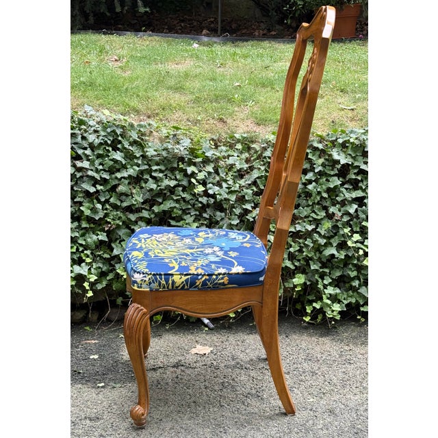 French Vintage Gravely Furniture Carved French Upholstered Chairs - Set of 6 For Sale - Image 3 of 12
