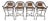 Iron Horseshoe Back and Leather Barstools - Set of 4 For Sale