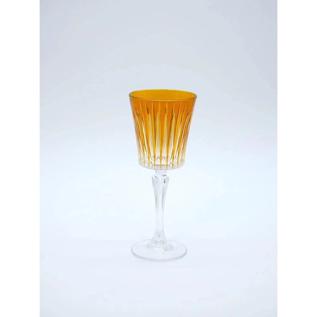 French Cut Crystal Tableware Wine / Water Service For Sale - Image 10 of 13