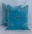 Contemporary Turquoise Silk Sabra Pillow Covers- a Pair For Sale - Image 11 of 11