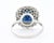 1930s Art Deco French 1930 Pompadour Ring, Platinum, Natural Sapphire 2,50 Ct and Diamonds, Size 7 For Sale - Image 5 of 6