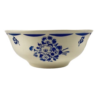 Vintage Semi-Porcelain Salad Bowl from Badonviller, 1920s For Sale