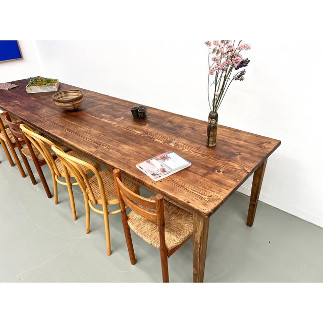 1950s Large Pine Farm Table, 1950s For Sale - Image 5 of 18