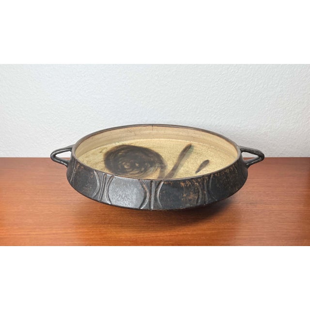 Large Mid-Century Modern Danish Studio Pottery Bowl from Lund Keramik, 1960s For Sale - Image 6 of 18
