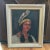 Dark Green Mid Century Portrait of Native American Maiden For Sale - Image 8 of 9