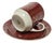 Vintage Polish Cup and Saucer from Wałbrzych Pottery, 1970s, Set of 2 For Sale