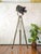 Barndoor Theater Spotlight Floor Lamp on Bundeswehr Tripod from A.E. Cremer, Paris, 1950s For Sale - Image 6 of 17