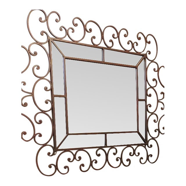 Arhaus Arabesque Decorative Large Scrolled Mirror For Sale