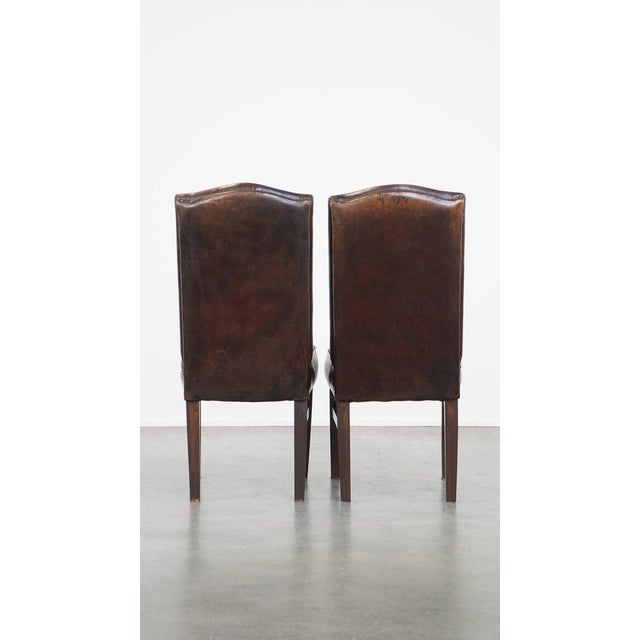 Sheep Leather Dining Room Chairs, Set of 6 For Sale - Image 4 of 14