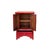 Oriental Distressed Red Medallion Hardware End Table Nightstand For Sale In San Francisco - Image 6 of 10