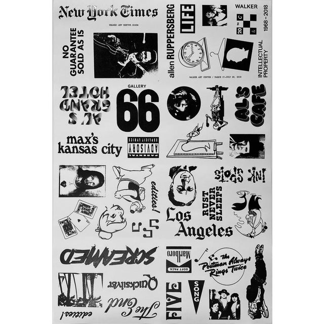 Contemporary Walker Museum Allen Ruppersberg Special Thermographic Raised Ink Exhibition Poster For Sale