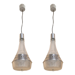1970s Italian Pendant Ceiling Lights - A Pair