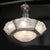 Pair of Art Deco Hexagonal Frosted Glass & Nickeled Bronze Chandeliers by Degue For Sale - Image 13 of 18