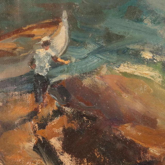 Mario Guerzoni, Landscape, Oil on Canvas, Framed For Sale - Image 4 of 12