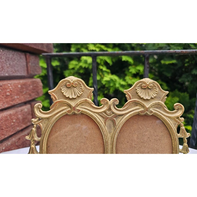 Double Brass Frame, 1980s For Sale - Image 3 of 8