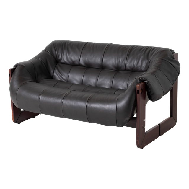 MP-97 Loveseat in Leather by Percival Lafer, 1970s For Sale