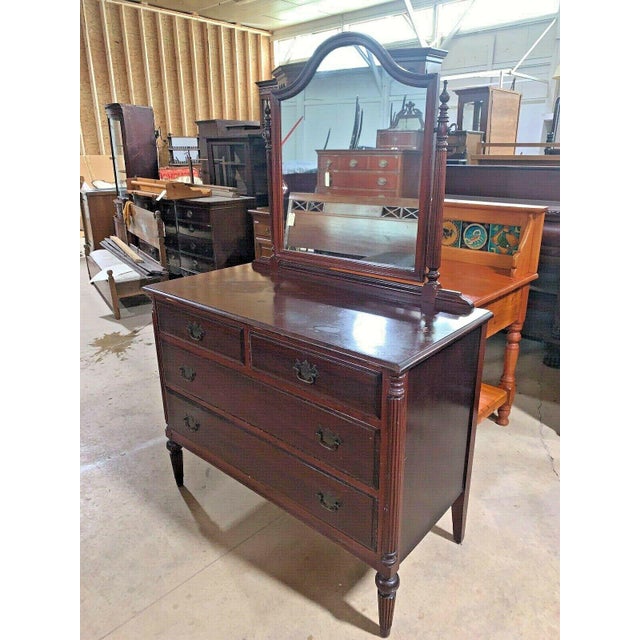 Antique Mahogany Bedroom Dresser With Mirror Chairish