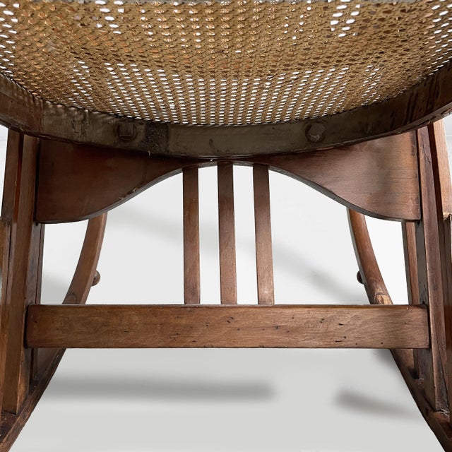 Italian Art Nouveau Rocking Chair by Società Anonima Antonio Volpe, 1920s For Sale - Image 18 of 18