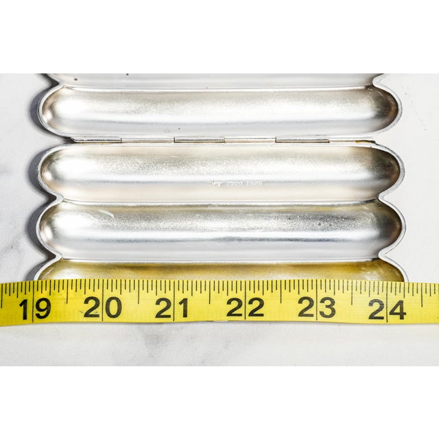 Metal Rare Asprey Luxury Vintage English Sterling Silver Cigar Case Holder Tobacciana For Sale - Image 7 of 12
