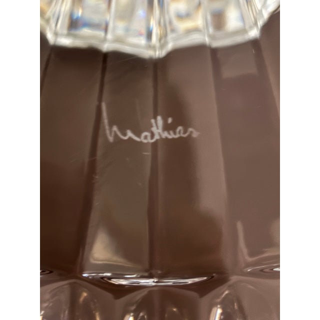 Rare Baccarat "Mille Nuits" 12.5" Pedestal Cake Stand – Designed by Mathias – Discontinued For Sale - Image 9 of 11