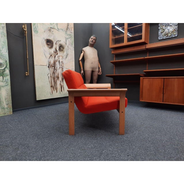 Wood Vintage Sofa by Rud Thygesen & Johnny Sørensen for Magnus Olesen, 1970s For Sale - Image 7 of 12