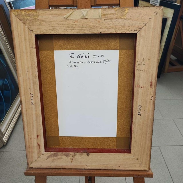 Virgilio Guidi, Untitled, Watercolor on Paper For Sale - Image 5 of 9