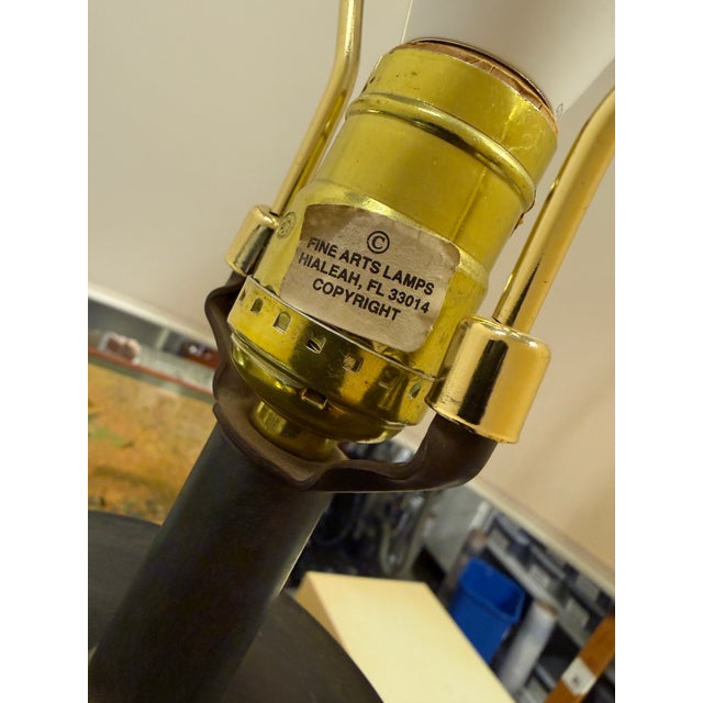 Late 20th Century Fine Arts Lamps Orchid Ceramic Table Lamp For Sale - Image 13 of 13