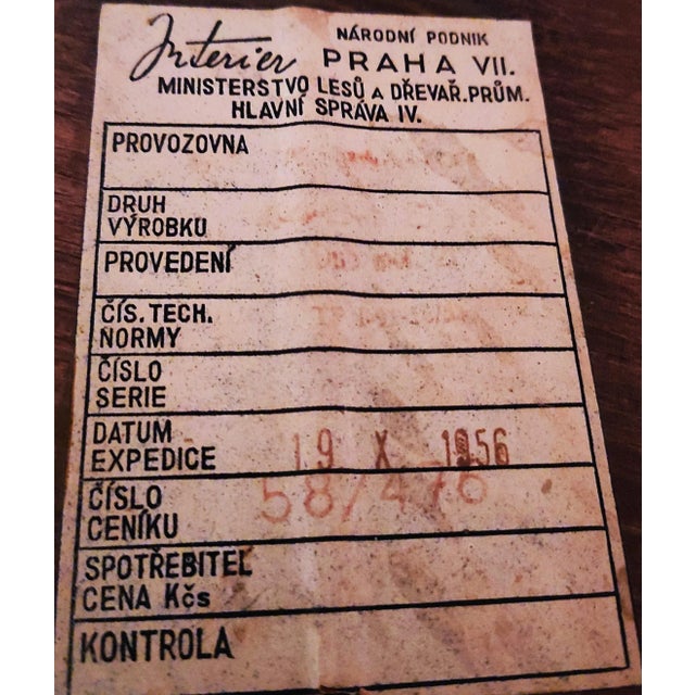 Brown Coffee Table by K. Kozelka for Interier Praha, Czechoslovakia, 1930s For Sale - Image 8 of 9