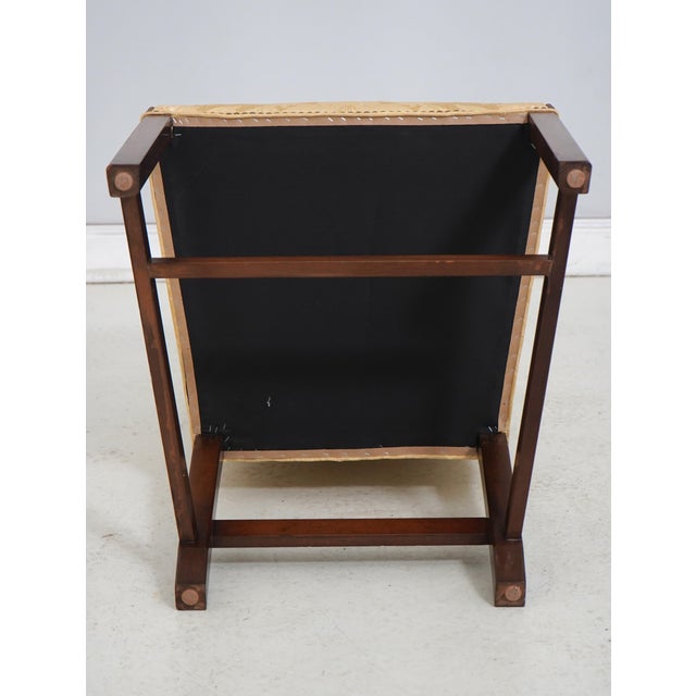 Kittinger Colonial Williamsburg Chippendale Style Damask Upholstered Side Chair For Sale - Image 17 of 18