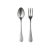 Contemporary Mepra Epoque 2-Piece Serving Set (fork & Spoon), Pewter For Sale - Image 3 of 3