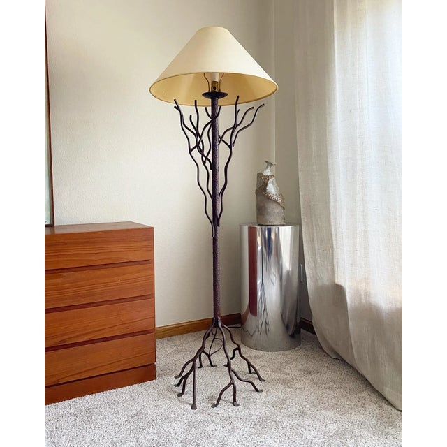 1980s Welded Iron Branch-Like Floor Lamp For Sale - Image 5 of 11