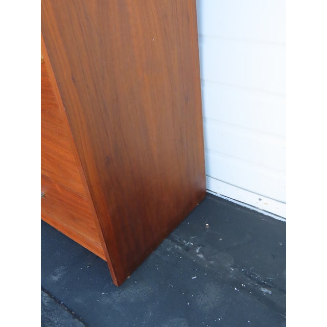 Mid Century Danish Modern Tall Narrow Lingerie Jewelry Chest 6628 For Sale - Image 15 of 15