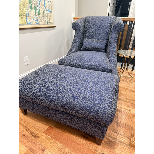 Baker Furniture Company Baker Furniture Thomas Pheasant Villa Club Chair and Ottoman For Sale - Image 4 of 12