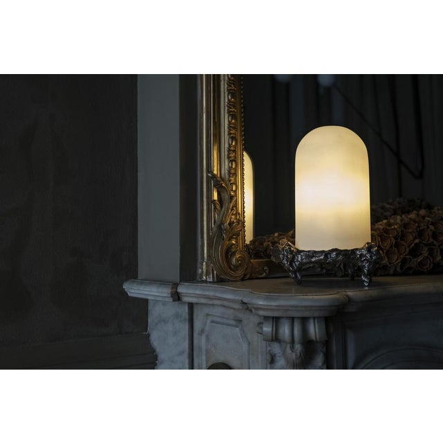 Nova Table Lamp in Patinated Cast Bronze by William Guillon For Sale - Image 13 of 18
