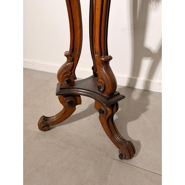 Antique Victorian Pedestal in Walnut For Sale - Image 3 of 6
