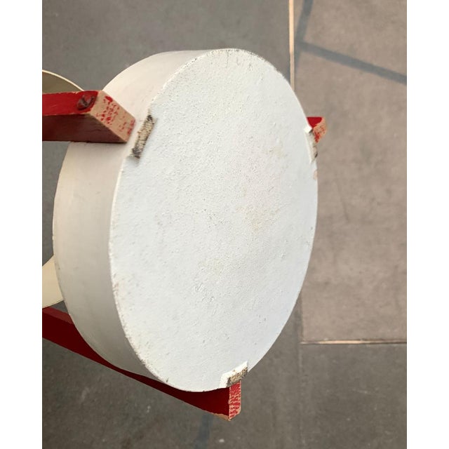 Cream Mid-Century Space Age Metal and Wood Umbrella Stand, 1960s For Sale - Image 8 of 18