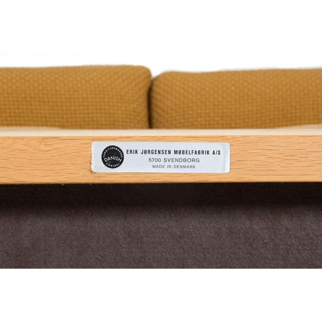 Danish Modern Leather, Tweed & Oak Sofa Model Ej 315 by Erik Jorgensen For Sale - Image 17 of 18