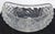 Charming boat-shaped cut glass bowl with intricate diamond and floral patterns, featuring a scalloped edge and a deep,...