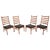 Set of Mid-Century Modern Ladder Back Dining Chairs For Sale
