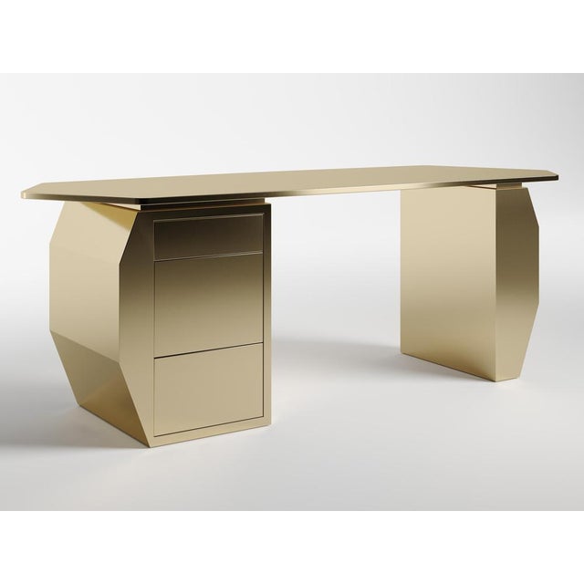 Contemporary Y Desk in Marble by KY Architecture For Sale - Image 3 of 9